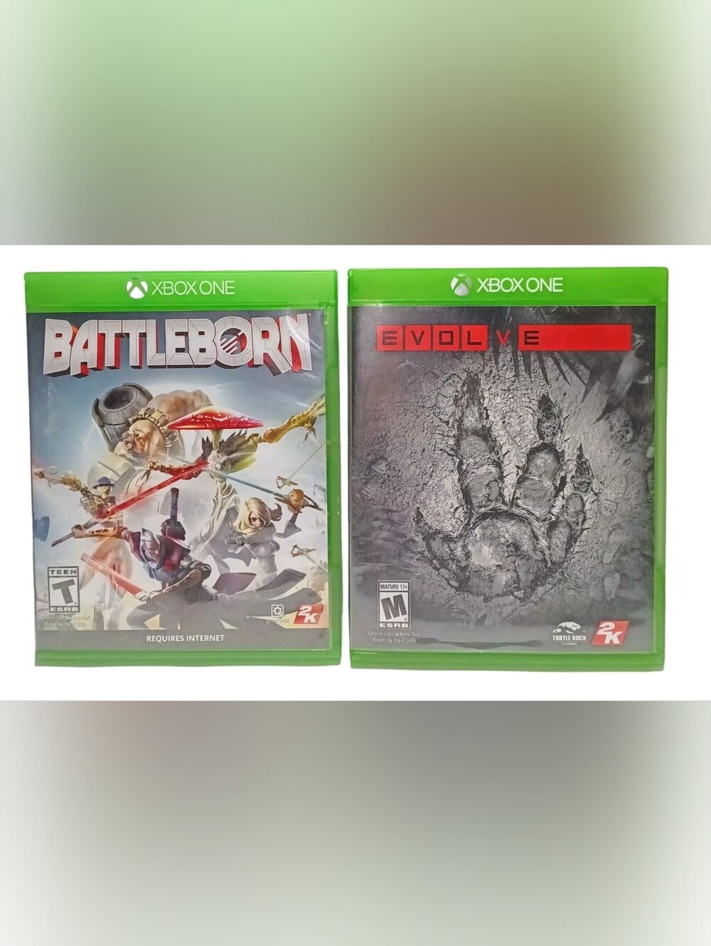 Lot of 2 Microsoft XBOX ONE Video Games- Evolve (NEW) and Battleborn (NEW-Other)